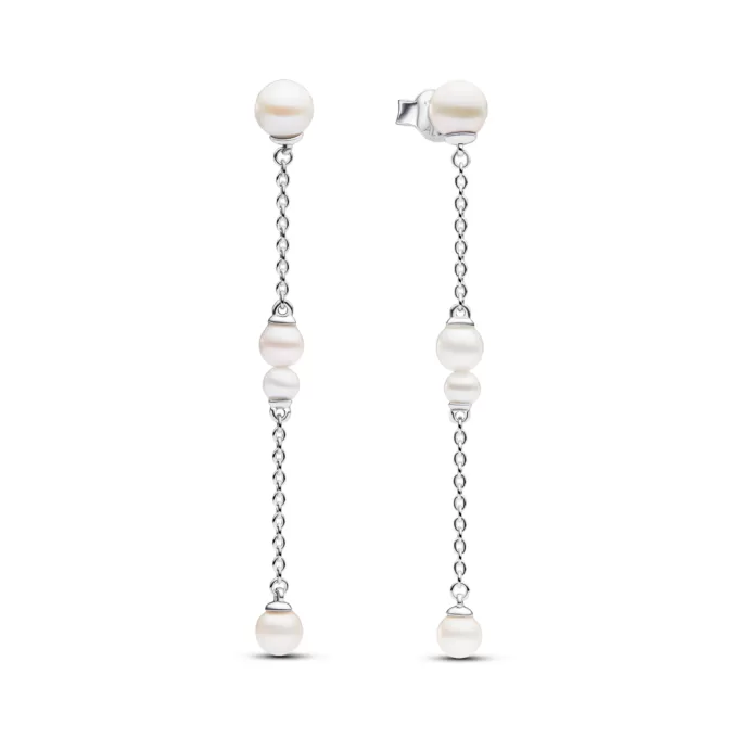 Treated Freshwater Cultured Pearl Drop Earrings