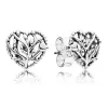 Tree of love silver stud earrings