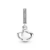 Two-Tone Double Heart Dangle Charm