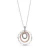 Two-tone Circles Pendant & Necklace