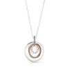 Two-tone Circles Pendant & Necklace
