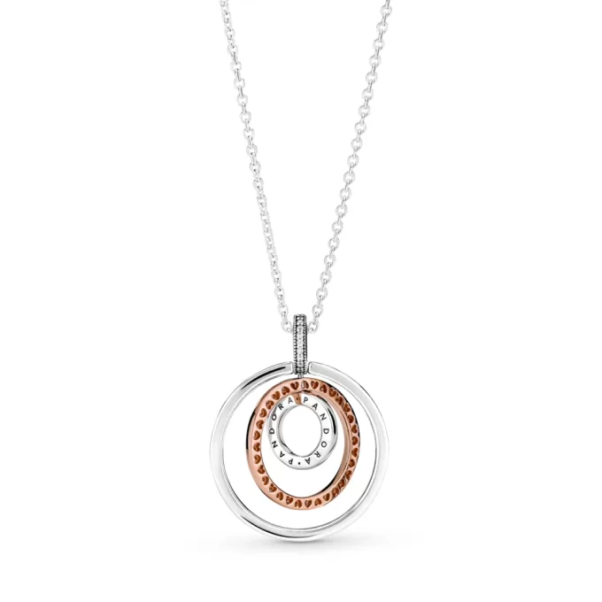 Two-tone Circles Pendant & Necklace