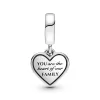 Two-tone Family Tree & Heart Dangle Charm