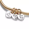 Two-tone Splittable Friendship Triple Dangle Charm