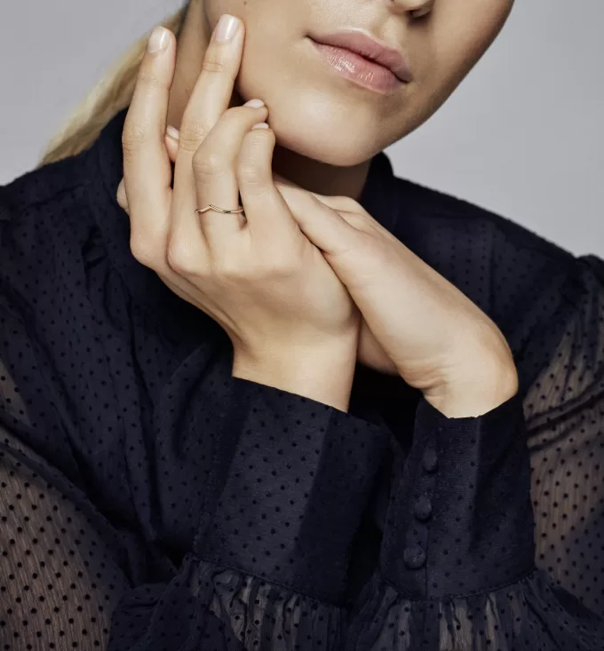 Wishbone 14k Rose Gold-plated ring